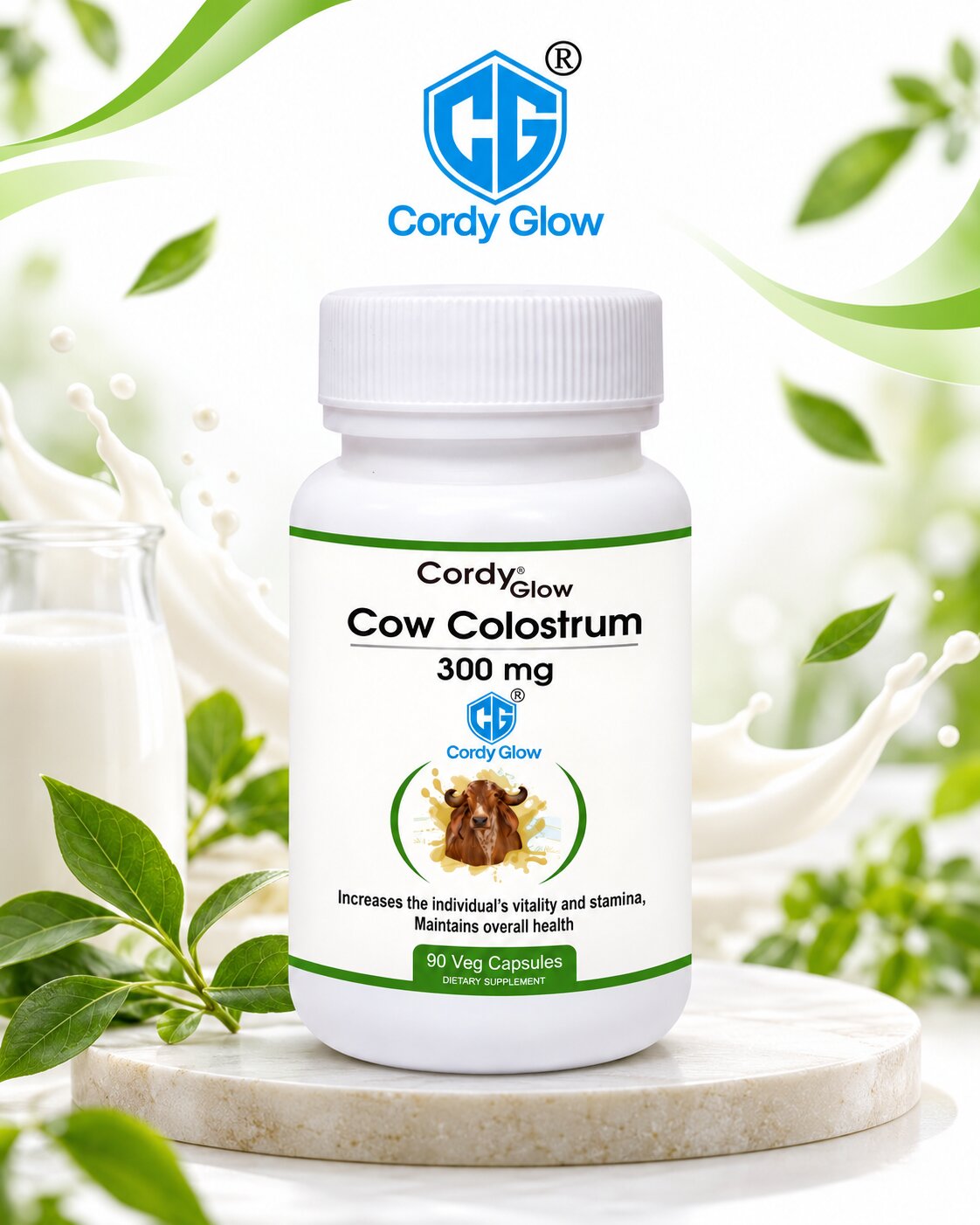 Cordy Glow Cow Colostrum 300 mg
